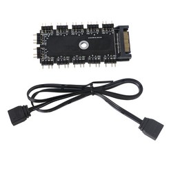 5V ARGB 12V RGB 허브 3PIN 4 PIN RGB 확장 케이블이있는 1 ~ 11 스플리터 어댑터, 사타