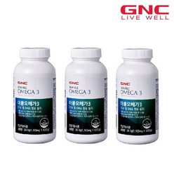 GNC [GNC] 더블 오메가3 600mg 60캡, 60정, 3병, 60개