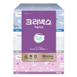 크리넥스 각티슈 무색무향 180매, 6개