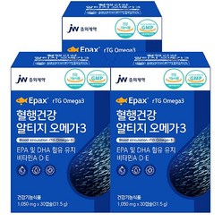 JW중외제약 혈행건강 rTG알티지 오메가3, 30정, 3개