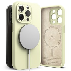 링케 아이폰15 프로 맥스 실리콘 마그네틱 맥세이프 케이스 컬러 풀커버