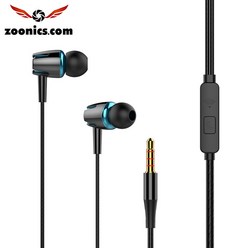 주닉스 ZNS-B6 인 이어 헤드폰 3.5MM 이어폰, 블루, ZNS-B6 이어폰