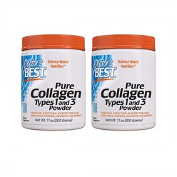 Doctor's Best Best Pure Collagen Types 1 and 3 닥터스베스트 퓨어 콜라겐 파우더 7.1oz(200g) 2팩