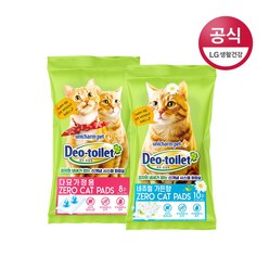 [LG유니참] 데오토일렛 고양이 패드 10P + 고양이 패드 8P (다묘용)