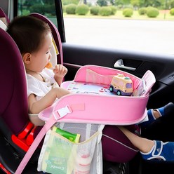 JS automotive 베이비체어 아기의자 테이블커버 유모차 카시트 식탁 수납 트레이 핸드폰 스마트폰 장난감 거치대, 라이트블루, 1개