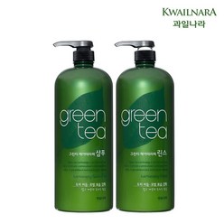 과일나라 웰코스 그린티 헤어 테라피 샴푸/린스 택1 1500ml, 린스 1500ml, 1.5L, 1개