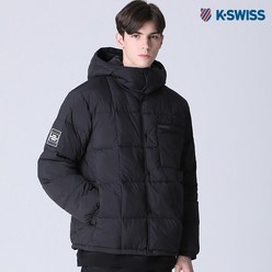 [케이스위스K-SWISS] 알버트 덕다운 버튼 미드 경량 패딩 점퍼