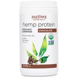 Nutiva 오가닉 헴프 단백질 쉐이크 초콜릿 16oz 454g, 1개