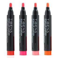 티베나 스테인 립마커 3g 립메이크업 4가지 컬러 색조 화장 립틴트 여성 피부밀착 입술 품, 1, 갈라레드, 본상품선택