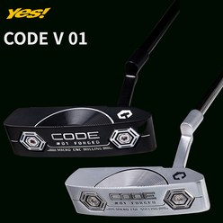 예스골프 정품 CODE V 코드 5 01 포지드 단조 퍼터, 블랙, 34인치