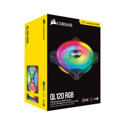 CORSAIR iCUE QL120 RGB 3PACK 블랙 케이스 쿨러 팬