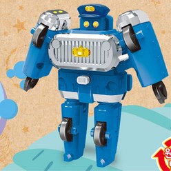 3세 어린이 은하안전단 원터치 버튼 미니변신 경찰차 블루 크리스마스선물 장난감로봇 가정로봇