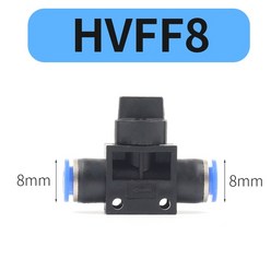 무선 고압 세척기 공압 피팅 2 웨이 퀵 푸시 커넥터 튜브 호스 HVFF 공기 부품 조인트 4mm 6mm 8mm 10mm 12mm, 3.HVFF8 - 1PCS