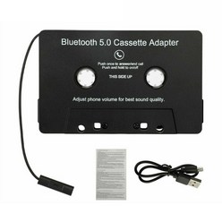 카세트 테이프 플레이어 휴대용 자동차 블루투스 5.0 오디오 aux 어댑터 마이크 6h 음악 시간 168h 대기 스마트 폰 어댑터 미니, 01 With Bluetooth
