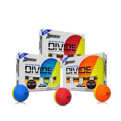 스릭슨 Q 스타 투어 디바이드 SRIXON 3피스 골프볼 골프공 DIVIDE 반반볼 반반골프 반반골프공 반반골프볼 12개 1더즌, 블루/옐로우 1더즌(볼12개), 12개입, 1개