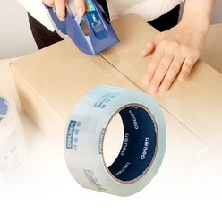 델리 무소음 박스 테이프 48mm x 40m 리필 1개 낱개 OPP 투명 접착 포장 저소음 이사용, 일반형