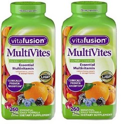 비타퓨전 멀티비이츠 구미 260개입 X 2팩 Vitafusion MultiVites Gummy Vitamins 260ct x 2pack, 260정, 2개