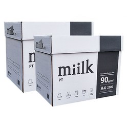 밀크 A4 90g 2BOX/복사용지/A4용지, 단일상품_총 수량_상세페이지참조