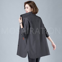 MOSAIRATION 중년여성 자켓 캐주얼 코트 엄마옷 빅사이즈 ZH23081501