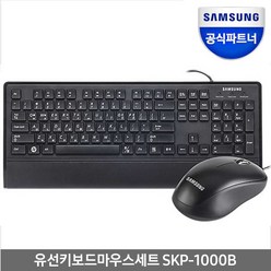 삼성전자 유선 키보드 마우스 세트 SKP-1000B, 혼합색상, 일반형