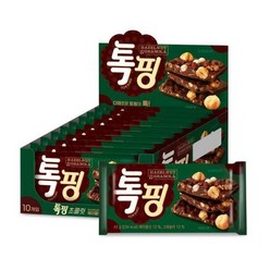 오리온 톡핑 초콜릿 헤이즐넛그래놀라(43g) x 10개, 선택옵션:단일