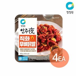 청정원 청정원 안주야 직화무뼈닭발160g x4개, 단일옵션