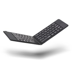 아이노트 멀티 페어링 블루투스 무선 키보드, 접이식, X-Folding Slim Touch, 블랙