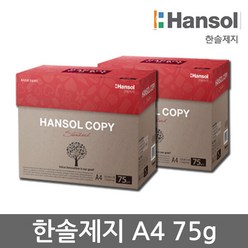 Hansol copy A4용지 75g 2박스(5000매) 한솔카피, 단일속성