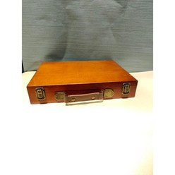 원목 유품 영정사진 보관함 장례 용품 정리 납골당 보관상자, 오렌지브라운 28x21x 6cm, 1개