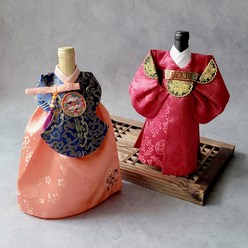 한국 전통 한복 와인커버 술병주머니 외국인 친구 결혼선물, 1.왕(적 곤룡포)