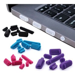 노트북 맥북 USB HDMI 3.5 VGA 이어폰 구멍 실리콘 고무 마개 먼지 방지, 화이트