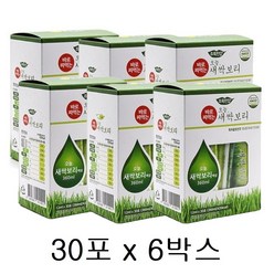 유기농샵 새싹보리즙 액상 차 국내산 CHY 어린순추출물 스틱 30포 6박스