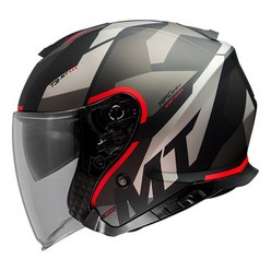 MT 선더3젯 오픈페이스 오토바이 헬멧, 02.선더3젯 BOW MATT RED