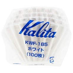 Kalita (칼리타) 커피 필터 웨이브 시리즈 화이트 2 ~ 4 인용 100 매들이 KWF-185 22212, 1개, 1개