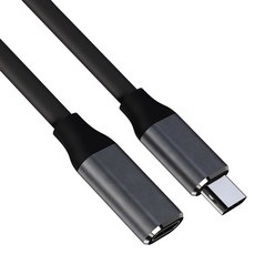 USB 3.0 C타입 연장케이블 CM-CF 고속충전지원 충전 데이터 전용 패브릭케이블 꼬임방지, 0.3m, 블랙, 1개