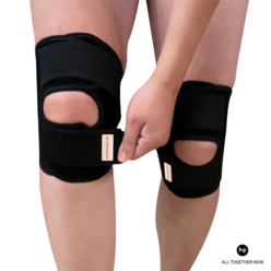 물리치료사가 판매하는 올투게더나우 영자 무릎보호대, 블랙, 양쪽, 1개