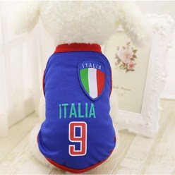 도그월드 강아지 중대형견 월드컵 나라별 축구 농구 유니폼 나시티, 이탈리아