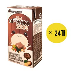 연세우유 마카다미아 초코우유, 190ml, 24개