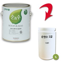 노루페인트 친환경 수성페인트 순앤수 내부 KS2급 1L 무광, 화이트1, 1개