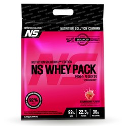 NS 포대유청 WPC 딸기맛 헬스보충제 단백질보충제 유청단백질가루 단백질쉐이크 프로틴, 1팩, 2kg