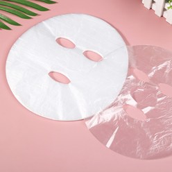 일회용 비닐 마스크 페이스 팩 얼굴 투명 커버, 100매