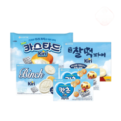 끼리크림치즈콜라보(카스타드+찰떡파이+빈츠+칸쵸2개), 끼리크림치즈콜라보