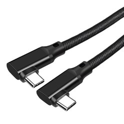 바라보고 USB 3.2 C타입-C타입 GEN2 4k 더블 ㄱ자 고속케이블 20Gbps, 더블 기역자 CtoC 케이블 Gen2-50CM, 1개