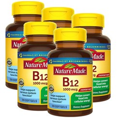 네이처 메이드 비타민B12 1000mcg 310정 Nature Made Vitamin B12 Softgel, 5개
