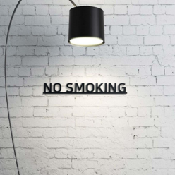 NO SMOKING 금연문구 안내문 흡연금지 표지판 표시 스티커, 검정색