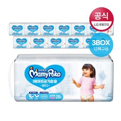 마미포코 에어핏 공기솔솔 팬티형 기저귀 여아용 특대형 5단계(13~18kg), 336매, 5단계