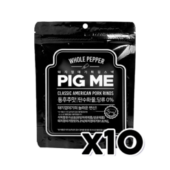 피그미 돼지껍데기튀김스낵 통후추맛 저탄고지간식 20g x 10개, 단품