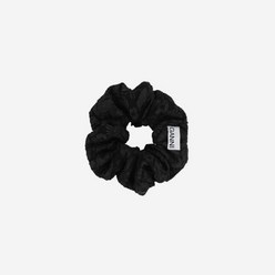 [정품] (W) 가니 스트레치 자카드 스크런치 블랙 Ganni Stretch Jacquard Scrunchie Black