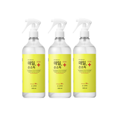 매일손소독 뿌리는 소독제 스프레이 대용량 살균 에탄올 70% 500ml 3개