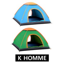 2초 초고속 가벼운 원터치 캠핑 텐트, 2인용(블루)